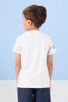 Camiseta Infantil Verão Menino Dinossauros Kiki