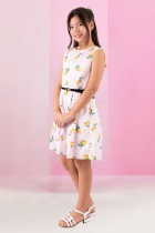 Vestido Juvenil Listrado Floral