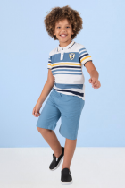 Conjunto Listrado Infantil Menino Verão