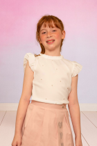 Blusa Perolas Infantil Menina