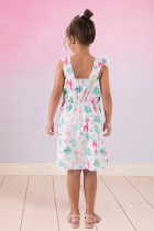 Vestido Infantil Lhama Verão Menina 