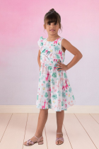 Vestido Infantil Lhama Verão Menina 