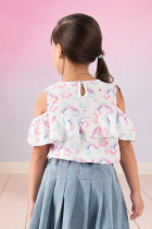 Blusa Infantil Arco-Íris Verão Menina