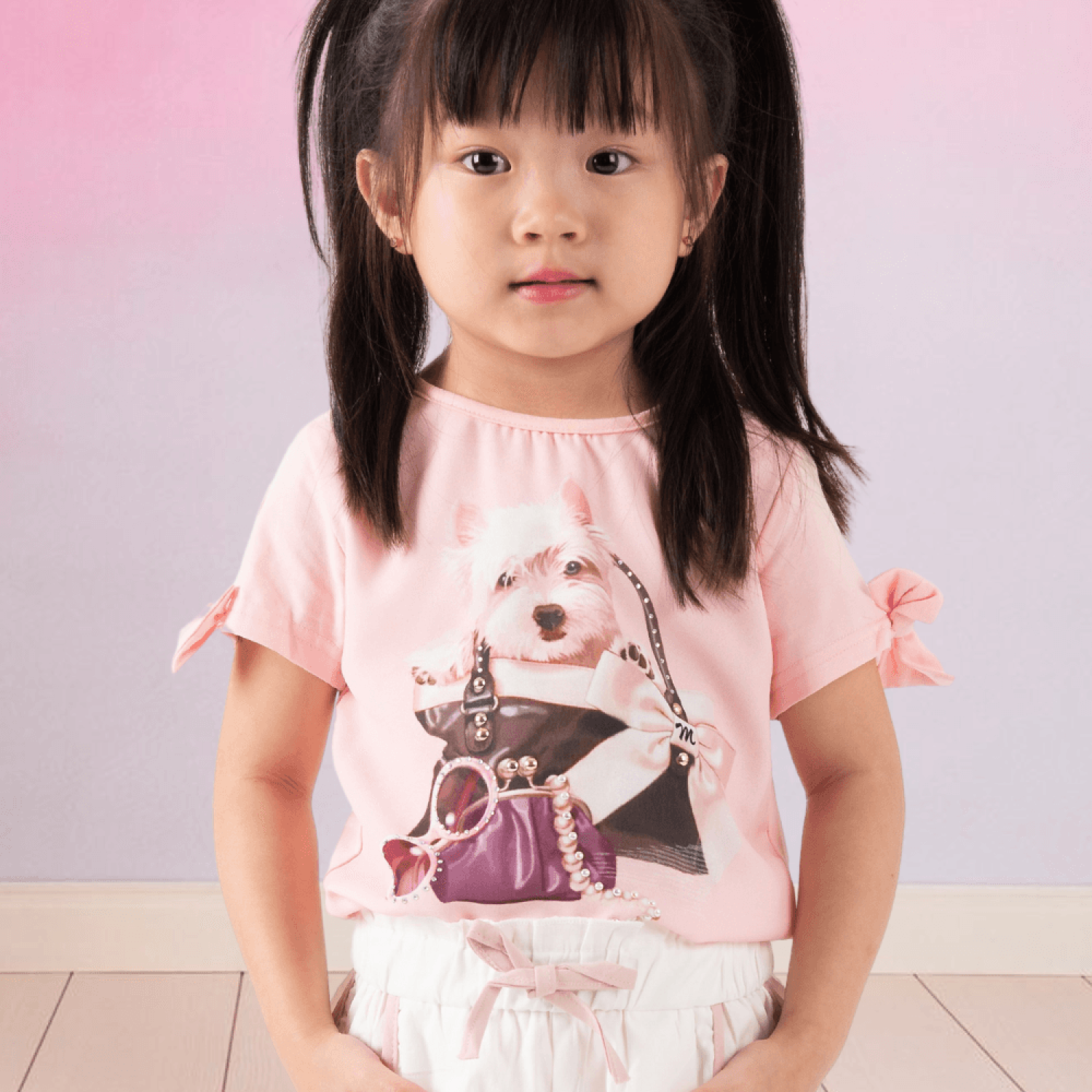 Blusa Bolsa Cachorro Infantil Menina