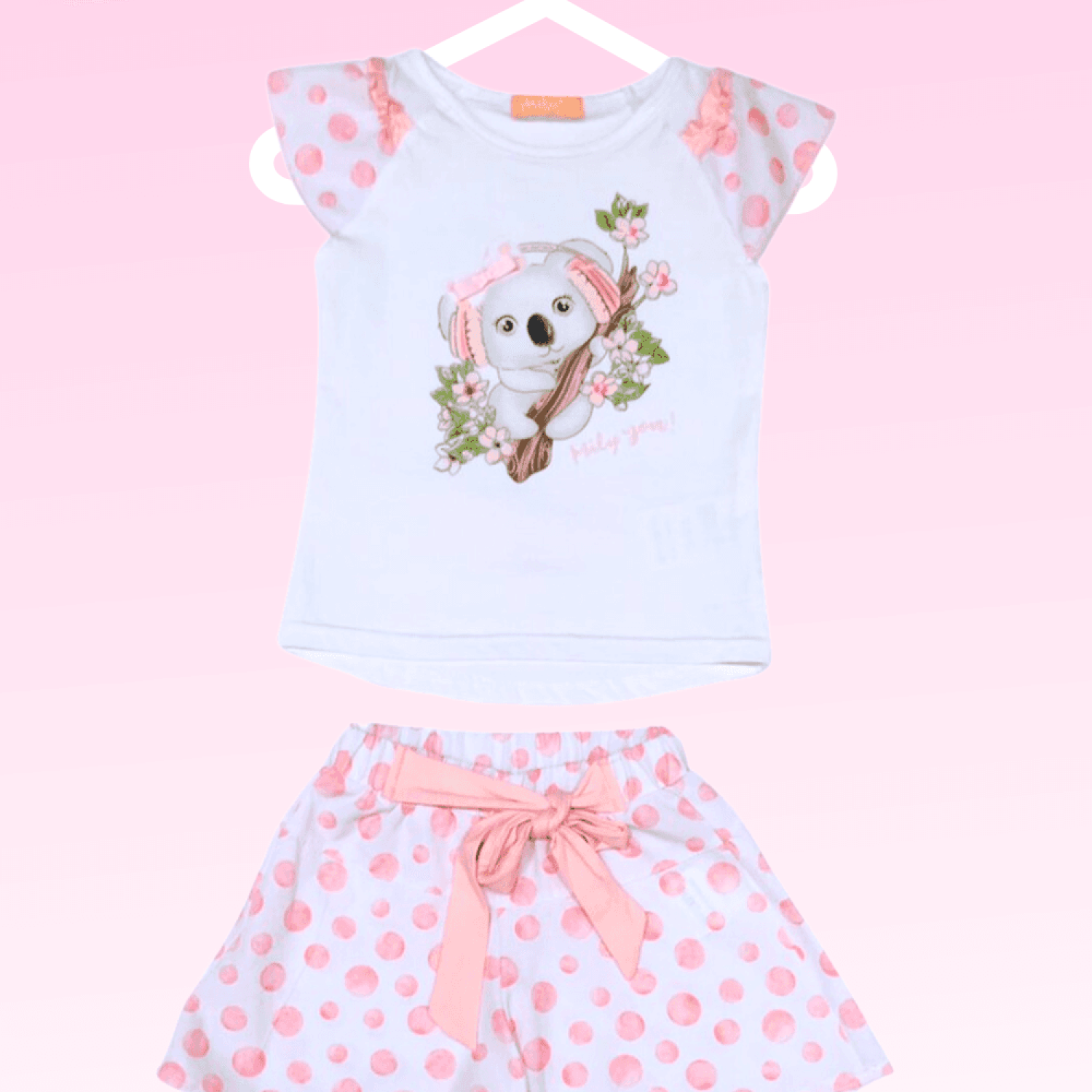 Conjunto Poá Coala Baby Menina