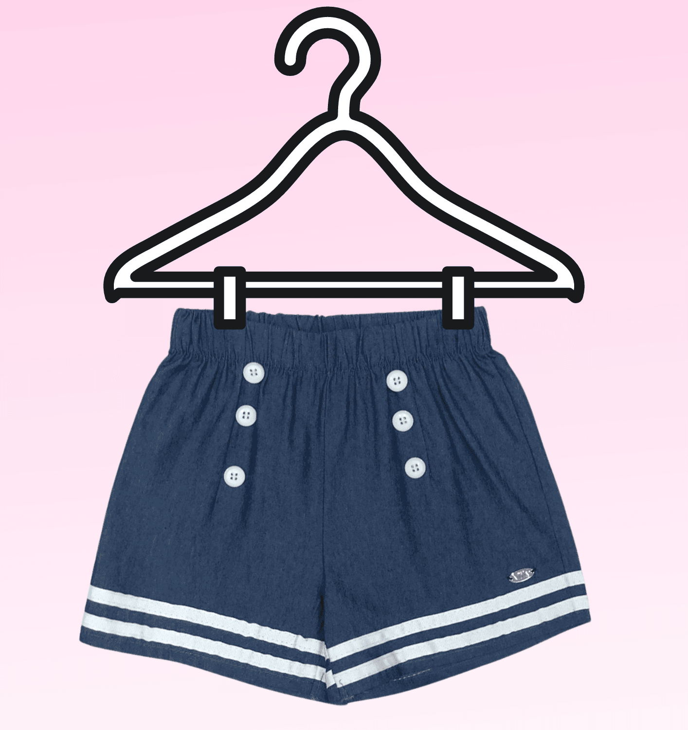 Short Botões Baby Menina