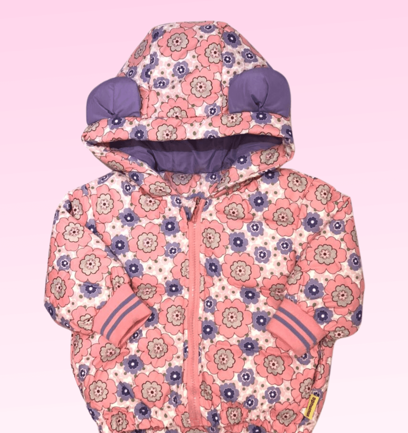 Jaqueta Compacta Flores Baby Menina