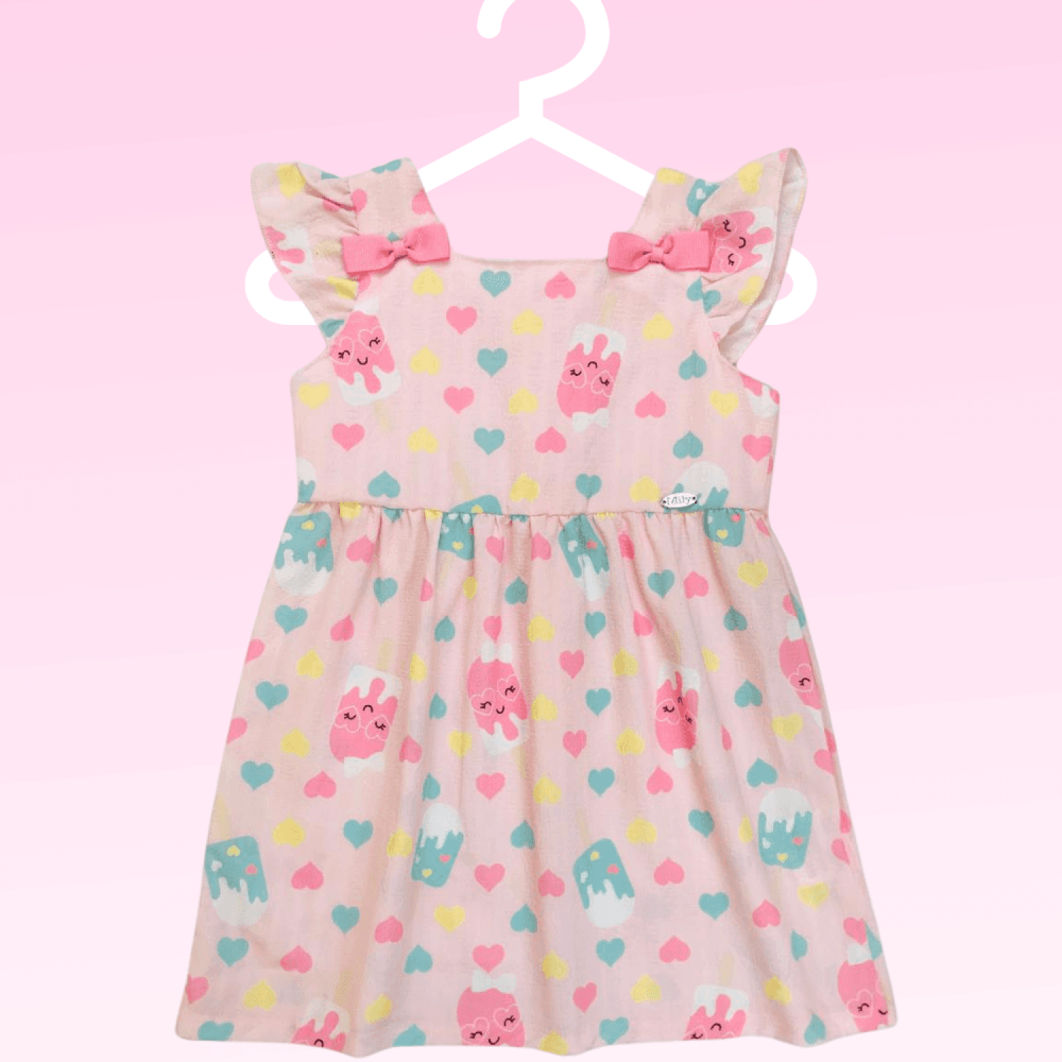 Vestido Sorvete  Laço Baby Menina