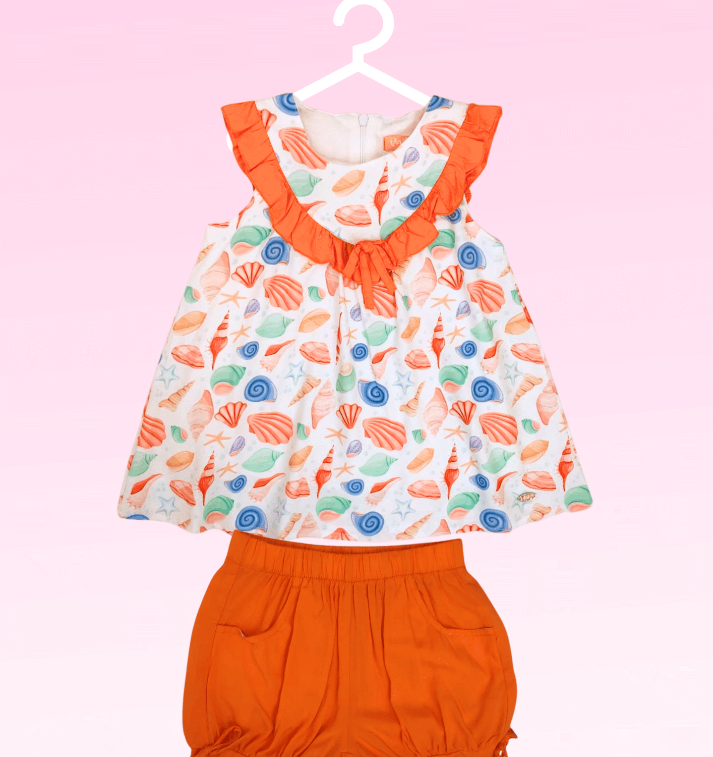 Conjunto Feminino de Conchas com Shorts - Leveza e Charme praiano