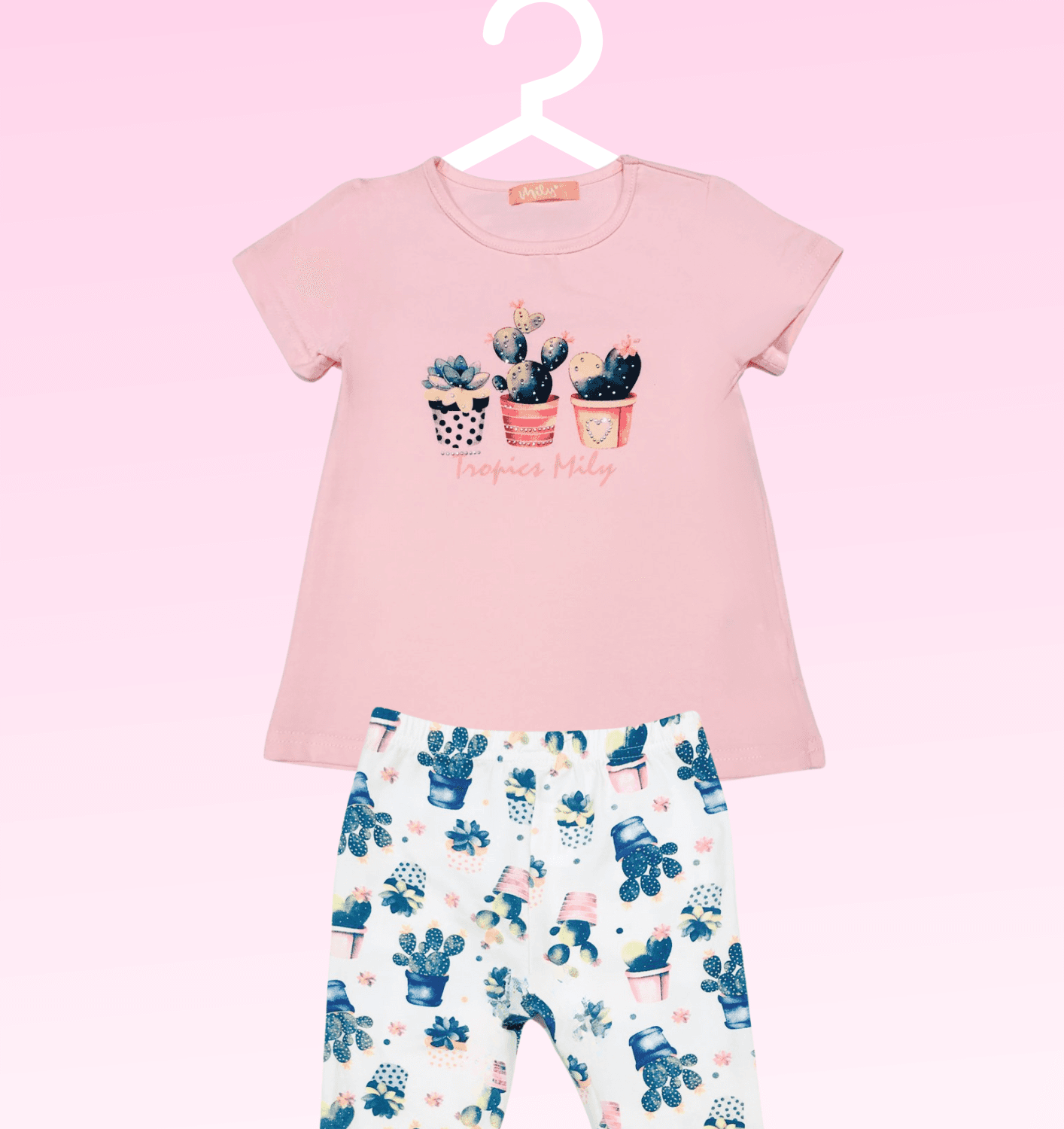 Conjunto de Cacto com Shorts Baby Menina